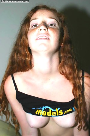 Natural Redhead Teen with Feckles and Hairy Red Bush